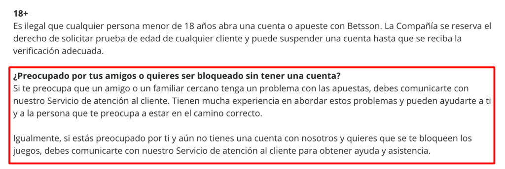 Soporte al cliente en Winng Betsson Argentina por problemas de juego